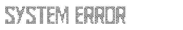 System Error font preview
